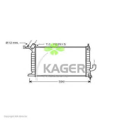 Photo Radiator, engine cooling KAGER 310806