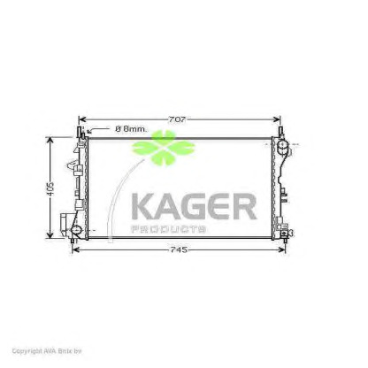 Photo Radiator, engine cooling KAGER 310818