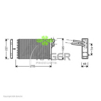 Фото Теплообменник, отопление салона KAGER 320004