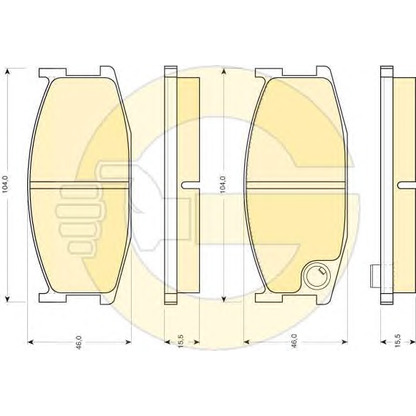 Фото Комплект тормозных колодок, дисковый тормоз GIRLING 6102009