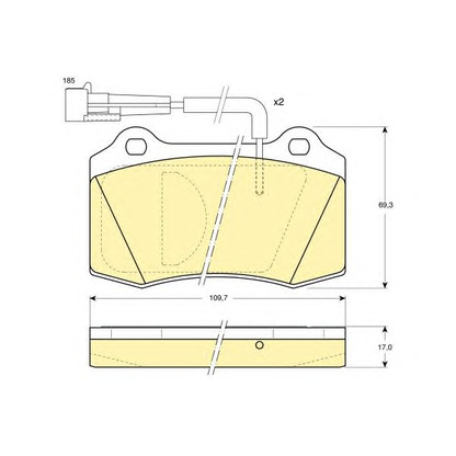 Photo Brake Pad Set, disc brake GIRLING 6111919