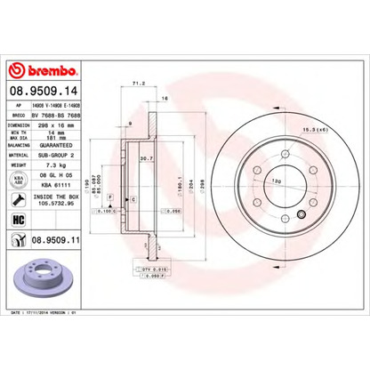 Foto Disco  freno AP 14908E