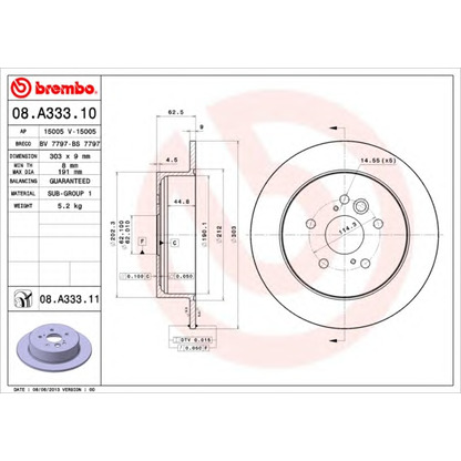 Foto Disco  freno AP 15005V