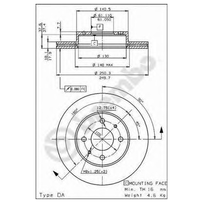 Photo Brake Disc AP 24452