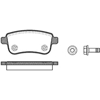 Photo Brake Pad Set, disc brake KAWE 138700