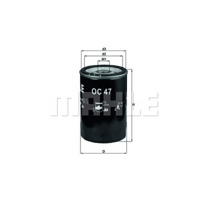 Photo Oil Filter MAHLE OC47OF