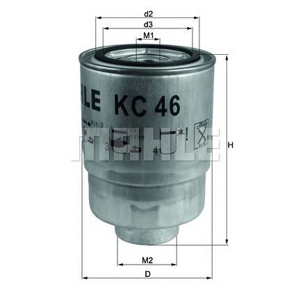 Photo Fuel filter MAHLE KC46