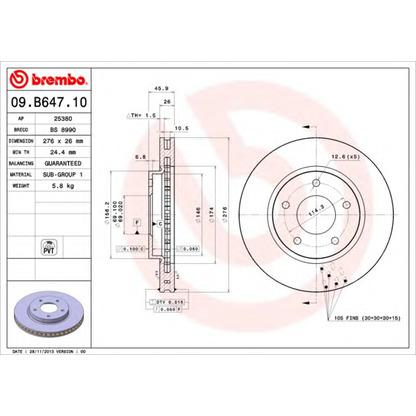 Foto Disco  freno BRECO BS8990