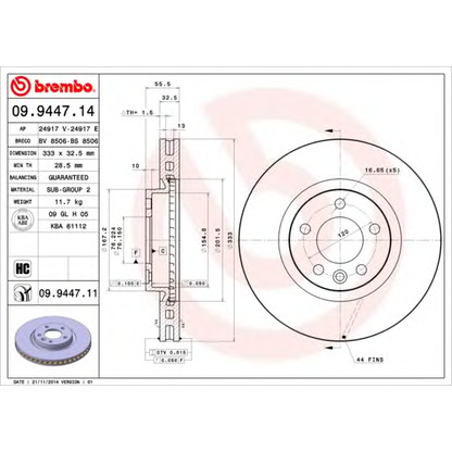 Фото Тормозной диск BRECO BV8506