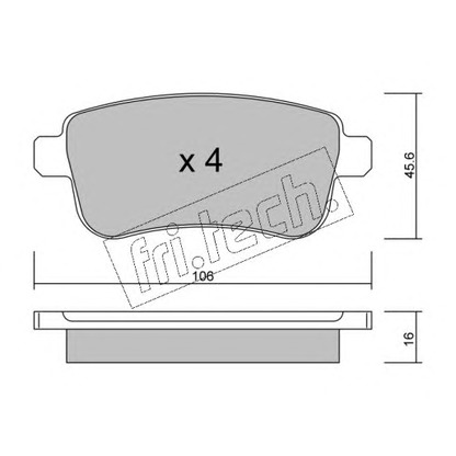 Photo Brake Pad Set, disc brake fri.tech. 8340