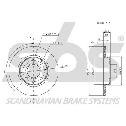 Foto Bremsscheibe sbs 1815201926