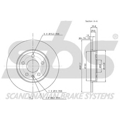 Foto Bremsscheibe sbs 18152047111