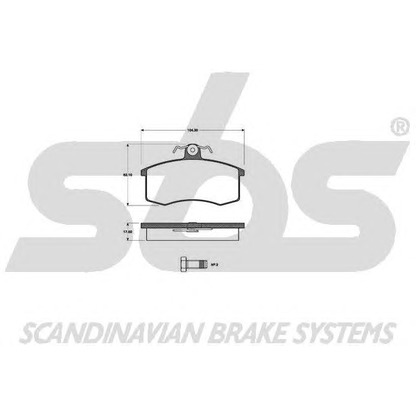 Photo Brake Pad Set, disc brake sbs 1501222321