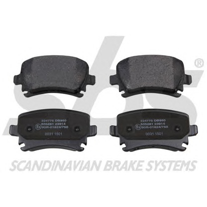 Photo Brake Pad Set, disc brake sbs 1501224775