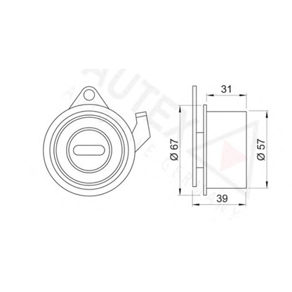Photo Tensioner Pulley, timing belt AUTEX 641835