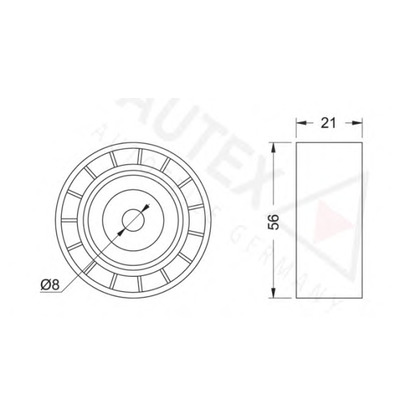 Photo Deflection/Guide Pulley, v-ribbed belt AUTEX 651242