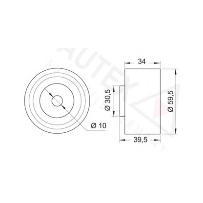 Photo Deflection/Guide Pulley, timing belt AUTEX 651386