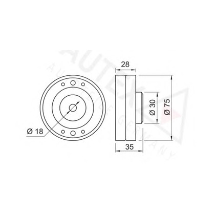 Photo Deflection/Guide Pulley, timing belt AUTEX 651109