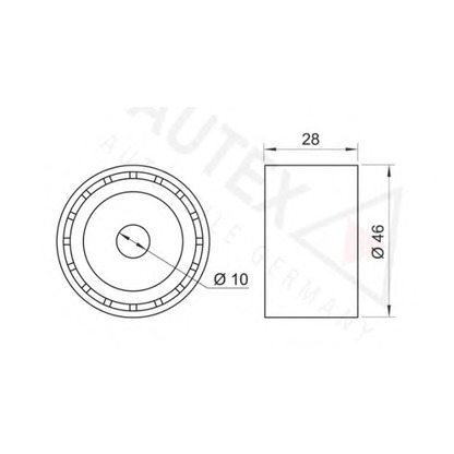 Photo Deflection/Guide Pulley, timing belt AUTEX 651135