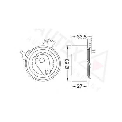 Photo Tensioner Pulley, timing belt AUTEX 642002