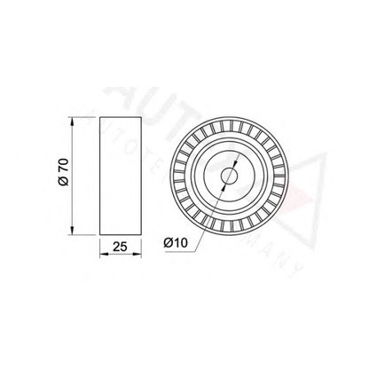 Photo Deflection/Guide Pulley, v-ribbed belt AUTEX 641497