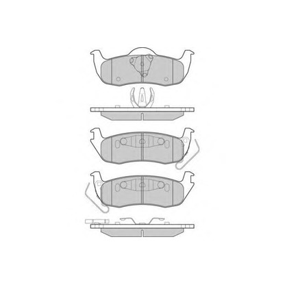 Фото Комплект тормозных колодок, дисковый тормоз E.T.F. 121239