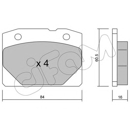 Foto Bremsbelagsatz, Scheibenbremse CIFAM 8220070