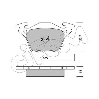 Photo Brake Pad Set, disc brake CIFAM 8225740