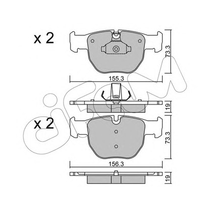 Photo Brake Pad Set, disc brake CIFAM 8225980