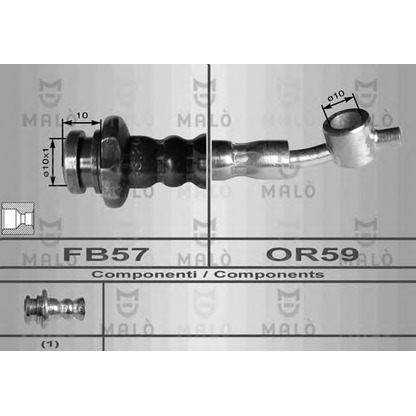 Zdjęcie Przewód hamulcowy elastyczny MALÒ 80092