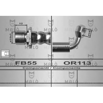 Zdjęcie Przewód hamulcowy elastyczny MALÒ 80616