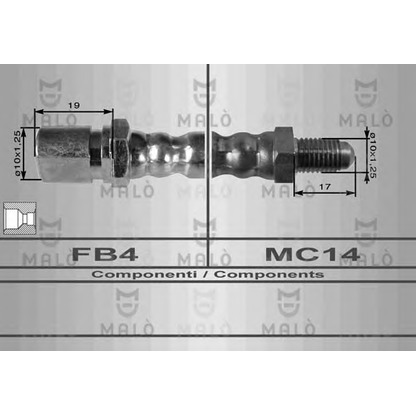 Фото Тормозной шланг MALÒ 8315