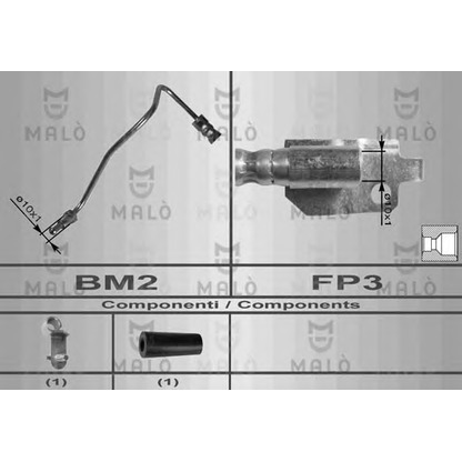 Zdjęcie Przewód hamulcowy elastyczny MALÒ 8602