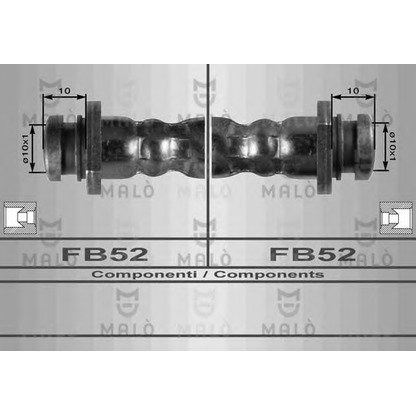 Zdjęcie Przewód hamulcowy elastyczny MALÒ 8933