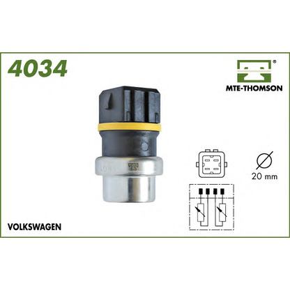 Photo Sensor, coolant temperature MTE-THOMSON 4034