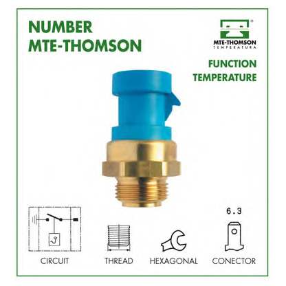 Photo Temperature Switch, coolant warning lamp MTE-THOMSON 851