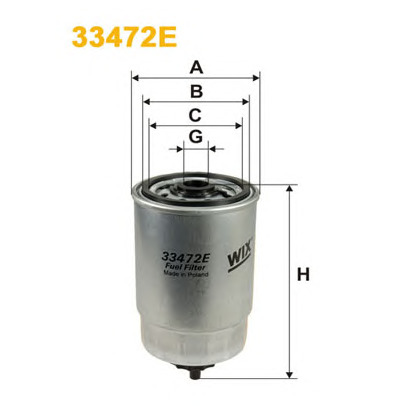 Photo Fuel filter WIX FILTERS 33472E