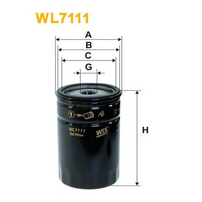 Photo Filtre à huile WIX FILTERS WL7111