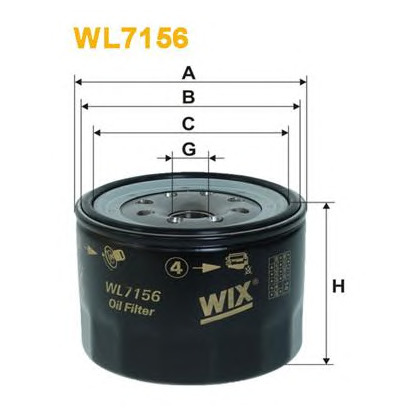 Foto Filtro de aceite WIX FILTERS WL7156