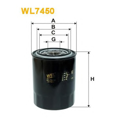 Photo Oil Filter WIX FILTERS WL7450