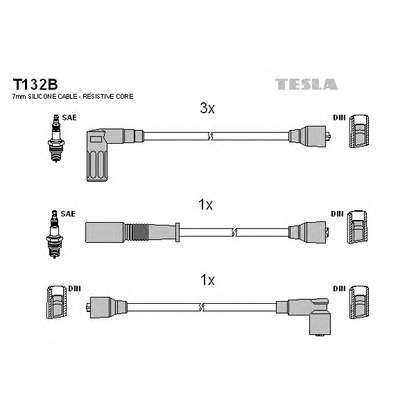 Photo Ignition Cable Kit TESLA T132B