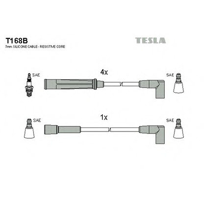 Photo Ignition Cable Kit TESLA T168B