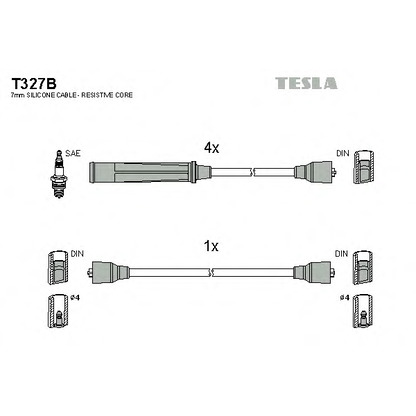 Photo Ignition Cable Kit TESLA T327B