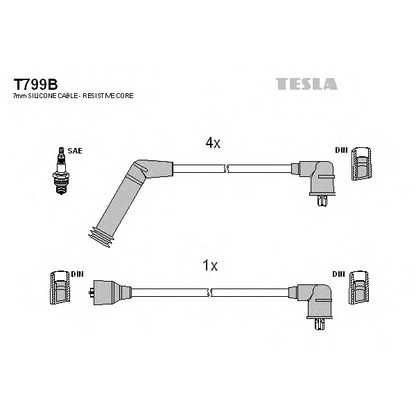 Foto Kit cavi accensione TESLA T799B