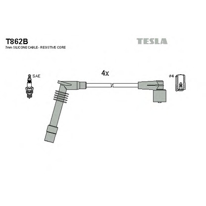 Photo Kit de câbles d'allumage TESLA T862B