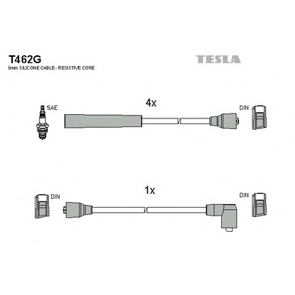 Foto Juego de cables de encendido TESLA T462G