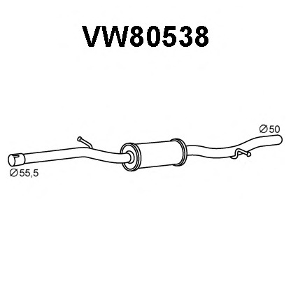 Zdjęcie Tłumik srodkowy VENEPORTE VW80538