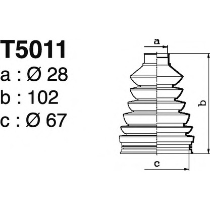 Photo Bellow Set, drive shaft DEPA T5011