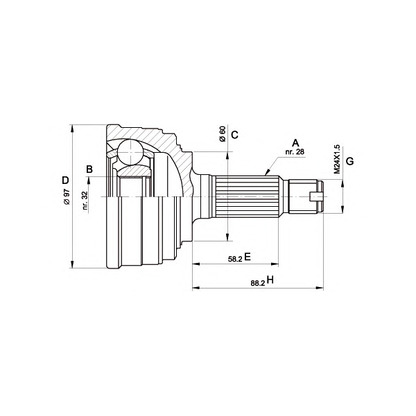 Фото Шарнирный комплект, приводной вал OPEN PARTS CVJ512910