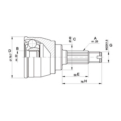 Photo Joint Kit, drive shaft OPEN PARTS CVJ514810